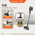 Corvan K18: 2-in-1 Cordless Vacuum Cleaner & Mop | Ultra-cyclone Technology | Wet & Dry Cleaning | Biru
