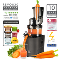 Kuvings REVO830 Slow Juicer | Cold Press Juicer with Auto-Cutting Chute, 400ml Capacity, Matte Pearl Black