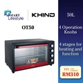 Khind OT50 Oven Elektrik 50L Hitam Merah