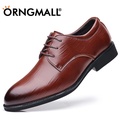 ORNGMALL รองเท้าทางการผู้ชาย Oxford หนังแท้ ระบายอากาศ กันลื่น หัวมน ผูกเชือก EU38-48