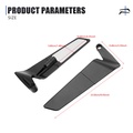 Akai Racing Winglet Spion Motor Full CNC Model 1367-G Hitam Universal Vario Beat Nmax PCX Aerox Mio