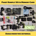 Sbox Sport Cam 4K Ultra HD Kamera Aksi Hitam dan Silver, Tahan Air 30m, Resolusi 20MP