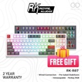 Royal Kludge RK87 Mechanical Keyboard 80% TKL Hotswap RGB Hitam/Putih
