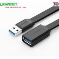 Cáp nối dài USB 3.0 UGREEN US129 - Dây dạng dẹt và tròn, dài 3m