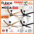 Rubine RCF-MOZIA56-5BL Kipas Siling 56 Inci DC Motor Warna Black Timber