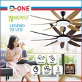 Inovo LEGEND 72 Kipas Siling 9 Blade Dengan Remote Control dan LED Light