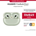 Huawei FreeBuds Pro 4 - Earphone TWS In-ear dengan ANC, Dual Driver 11mm, IP54, Hitam/Putih/Hijau