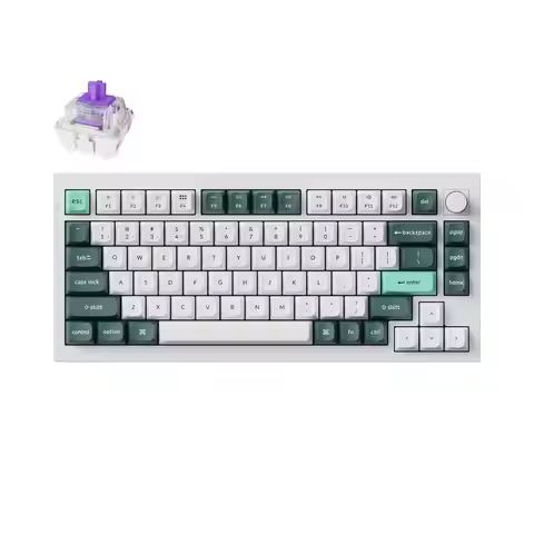 Keychron Q1 HE คีย์บอร์ดไร้สาย 75% พร้อมสวิตช์แม่เหล็ก Gateron Double-Rail Magnetic Switches สี Carbon Black และ Shell White