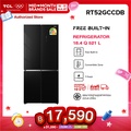 TCL ตู้เย็น 4 ประตู Free Builtin สีดำ รุ่น RT52GCCDB ขนาด 521 ลิตร