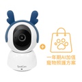 SpotCam Mibo+ AI 2K高畫質寵物攝影機，115.3°廣角鏡頭，內建麥克風與喇叭，支援Google Assistant、Amazon Alexa