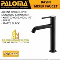 Keran Mixer Wastafel Paloma FCP 9332 Hitam - Kran Air Panas Dingin
