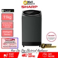 Mesin Basuh Sharp ESW1109S 11KG Top Load Kelabu Gelap