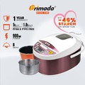 Primada PSC50D Desugar Smart Rice Cooker 1.8L Rose Gold