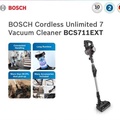 Bosch BCS711EXT Cordless Vacuum Cleaner Unlimited 7 - Penyedot Debu Nirkabel dengan Kinerja Tinggi