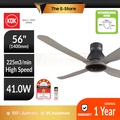 KDK K14ZW 56" Sensa 4 Ceiling Fan - Elegant Grey, DC Motor, 9 Speed Remote Control
