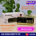 Loa Đài Craven CR-836 - Nghe Nhạc, FM, Thẻ Nhớ, Pin 4-5 Giờ