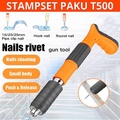 Mini Stampset Ramset T500 Alat Tembak Paku 7.3mm - 8.5mm, Baja Tahan Karat, Paket Lengkap