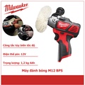 Máy đánh bóng Milwaukee M12 BPS - 76mm, Pin 12V REDLITHIUM™-ION, 4Ah