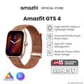 Amazfit GTS 4 - Jam Tangan Pintar 1.65" AMOLED, Bateri 14 Hari, Obsidian Black, Rose Gold, Lava Grey