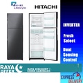 Hitachi R-H275P7M 253L 2 Pintu Inverter Peti Sejuk Berwarna Brilliant Black