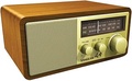 Sangean WR-11 AM/FM Table Top Radio - Brown, 7W Output Power, MDF Body with Real Wood Veneer