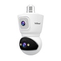 Srihome SH067 Kamera Keselamatan Dual Lens 1080P FHD Panoramic View E27 Light Socket