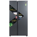 Tủ lạnh Aqua Inverter 646 lít AQR-S682XA(SLB) - Side by side, màu đen xám