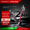 PerySmith K2 Max Cordless Vacuum Cleaner - Kaden Series, 2.38kg, Smart Inverter Motor, HEPA Filter, Aksesori Lengkap