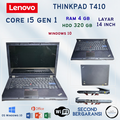 Laptop Lenovo ThinkPad X201 - Hitam, 500GB HDD/SSD, Webcam 2.0MP