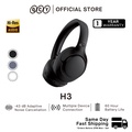 QCY H3 ANC Over-Ear Headphones - Hitam, Putih, Biru Diraja