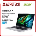 Acer Aspire Lite AL14-31P-35XW 14" Laptop - Intel Core i3-N300, 8GB DDR5, 512GB SSD, Pure Silver