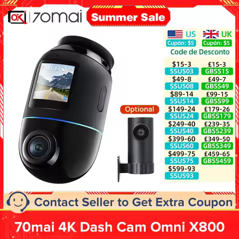 70mai Omni X800 - Camera Hành Trình 4K, Xoay 360°