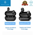 Haylou GT1 Plus TWS Earbuds - In-ear Headphones Hitam & Putih, Bluetooth 5.0, Bateri 4 Jam + 12 Jam Tambahan, IPX5