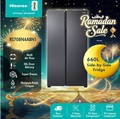 Hisense RS666N4ACNIV Lemari Sejuk Side by Side 620L, Perak