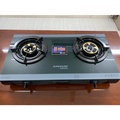 Bếp gas dương Sunhouse MAMA MMB0780S - Mặt kính xanh, 2 đầu đốt, kích thước 682x380mm