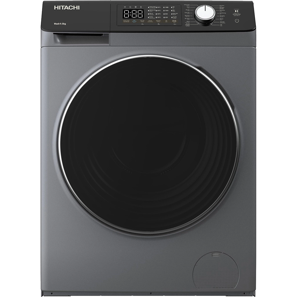 Máy giặt Hitachi Inverter 9.5 kg BD-954HVOS - Cửa trước, màu xám đậm, 67 kg