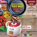 Cuckoo Red M10 Multi Cooker 10-Cup Kapasiti Merah