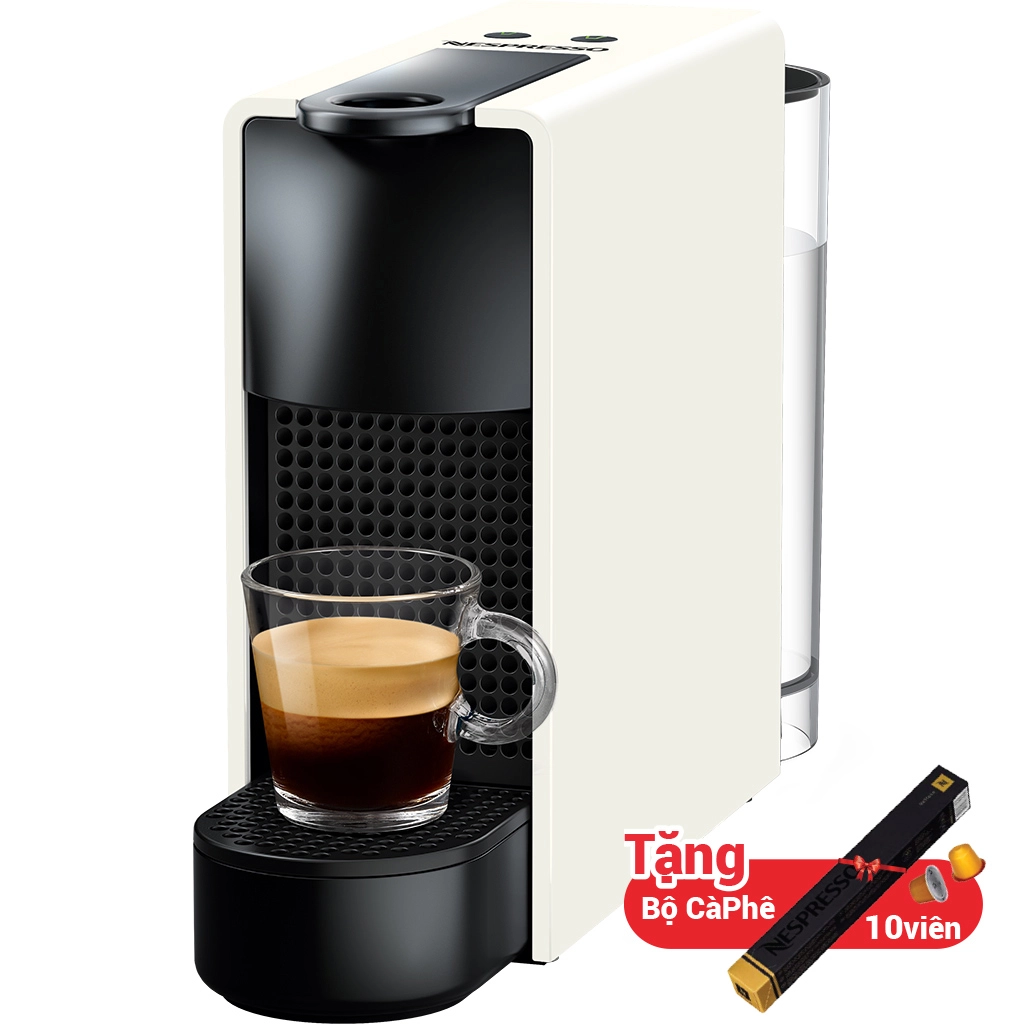 Máy Pha Cà Phê Viên Nén Nespresso Essenza Mini Trắng 600ml, 2.3kg, Xanh Lá Mạ