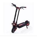 ZERO 11X - Scooter Elektrik Hitam-Merah, Bateri Li-Ion 32Ah, Motor BLDC 6400W, Jarak Tempuh 150km