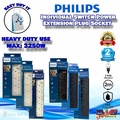 Philips 4-GANG Extension Socket, Putih, 287mm x 65mm, 20W Maksimum Power, Cocok untuk Penggunaan Dalam Rumah