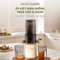 Máy Ép Chậm Olivo SJ2000 - Khoang Tiếp Lớn 12cm, Thiết Kế Sang Trọng Beige