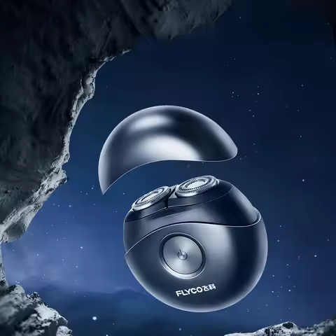 Máy Cạo Râu Điện Flyco FS891 - Thiết Kế UFO, Chống Nước IPX7, Sạc Pin 60 Phút, Thời Gian Sử Dụng 90 Phút