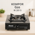 Kompor Gas Rinnai 2 Tungku RI 202S - Ceramic Burner, Teflon Top Plate, 65cm