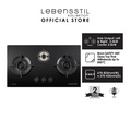 Lebensstil Kollektion LKGH-8603MB Volcano Wok Series Built-in Gas Hob - Hitam, 86cm