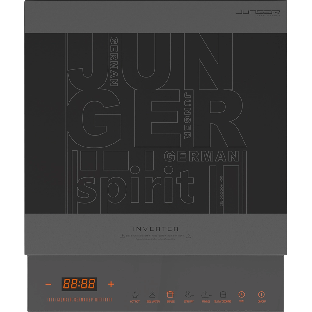 Bếp từ đơn Junger CEJ-105-I - Kính Ceramic, 2000W, Xám đen, 350x300mm