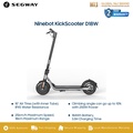 Segway D18 - Ninebot KickScooter D18W, Hitam dan Silver, 10 Inci Pneumatic Tires, 25 km/jam, 18 km Jarak Tempuh