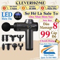 Máy massage cầm tay Zlife Z658, Súng matxa 99 cấp độ, 8 đầu thay thế chính hãng
