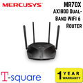 Mercusys MR70X AX1800 Dual-Band WiFi 6 Router เร้าเตอร์ไร้สายความเร็วสูง