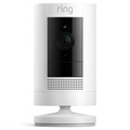 Ring Stick Up Cam Battery | 200万画素1080pセキュリティカメラ ホワイト 壁面取付/自立型 IP55防水
