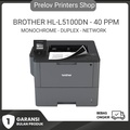 Brother HL-L5100DN Printer Laser Monokrom - Cetak Cepat 40 ppm, Kapasitas Input 250 Lembar, Dukungan Jaringan Ethernet dan USB 2.0